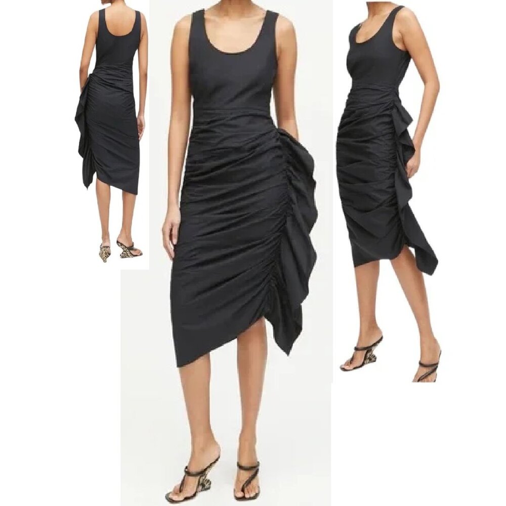 NEW $455 RHODE ELSIE RUCHED BLACK PARTY DRESS #2 SIZE 4